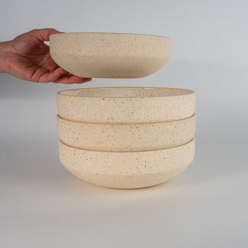 Vertical Dinner Bowls in Oatmeal - Set of 2