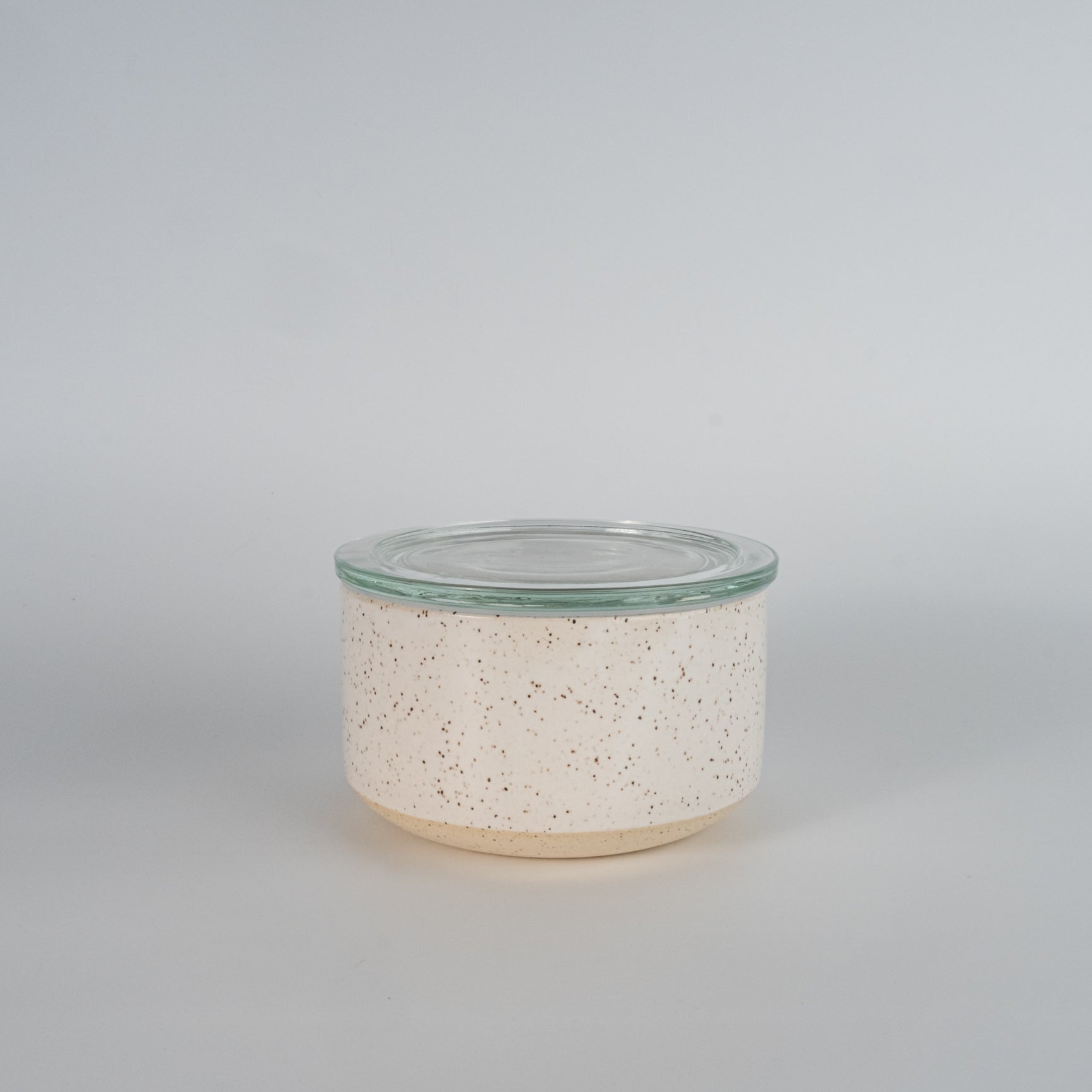 Container with Glass Lid