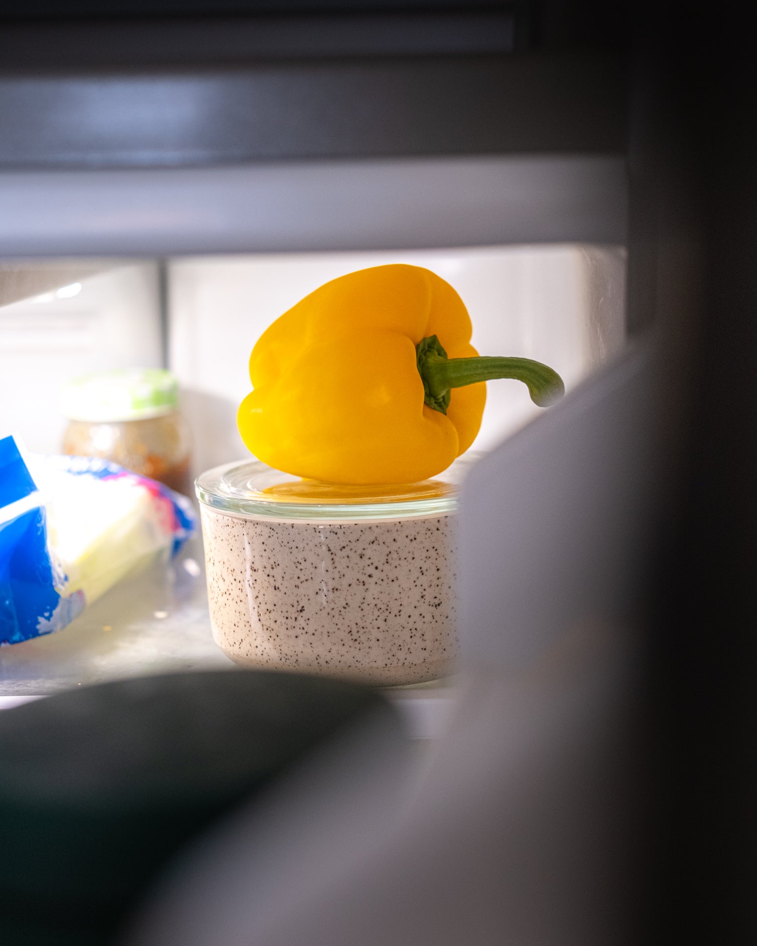 Container with Glass Lid