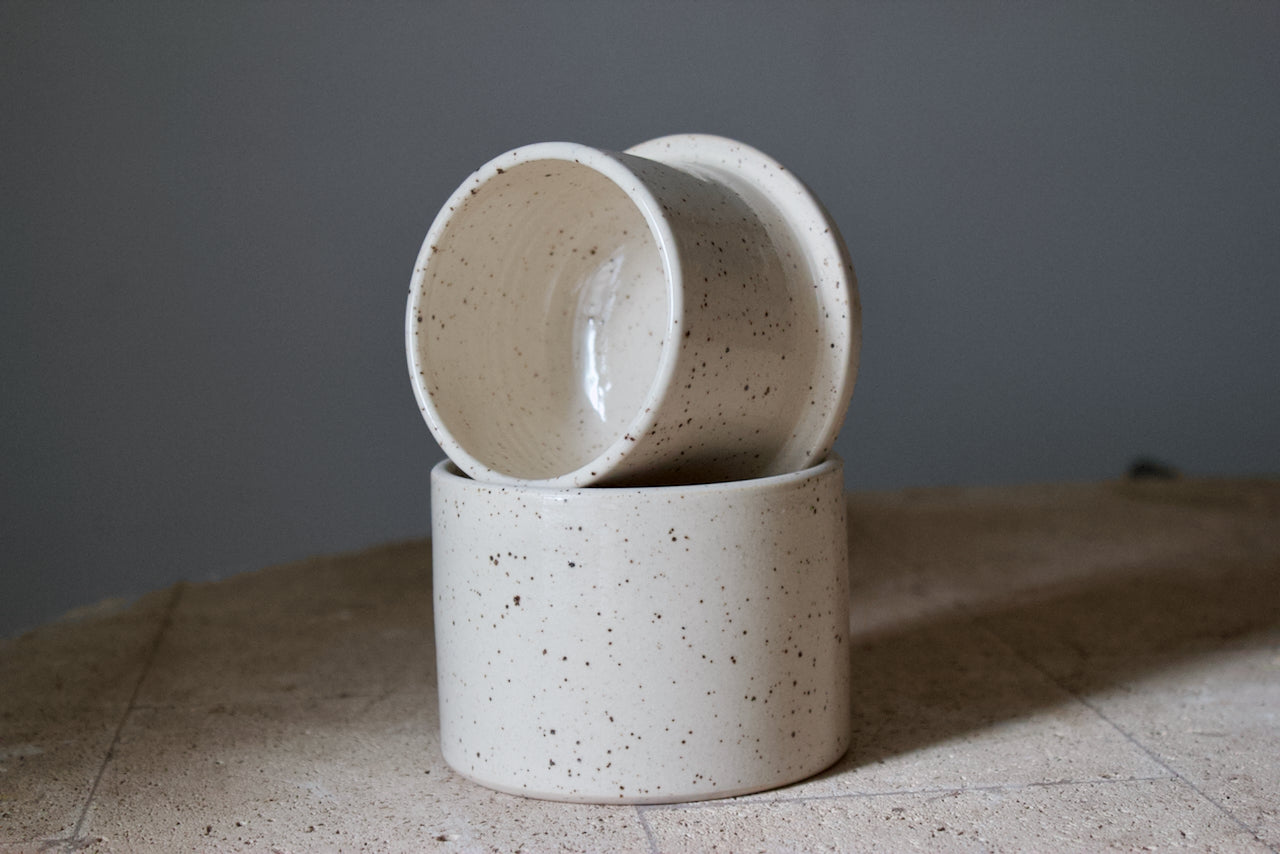 Oatmeal French Butter Dish