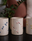 Floral Coffee Cup - Yellow